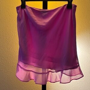Pink Sheer Layered Skirt